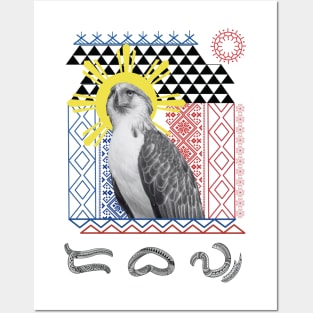 Philippine Eagle / Baybayin word Dabaw (Davao) Posters and Art